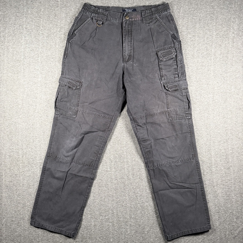 5.11 Tactical Series Pants Mens 32x32 Gray Cargo Workwear Elastic Grunge Skater